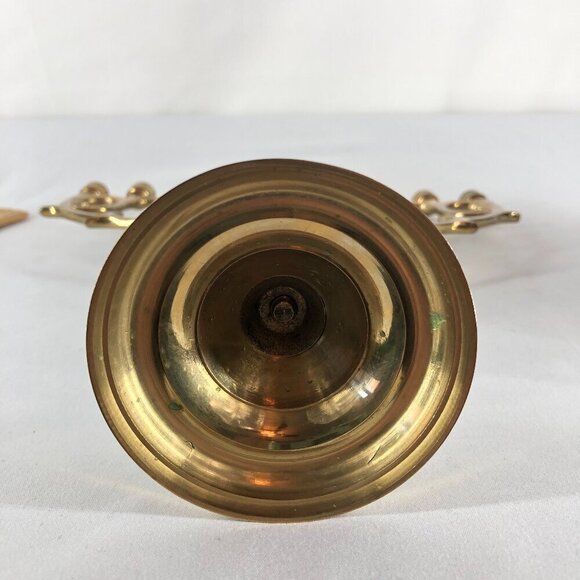 Brass Menorah 9 Point Candlestick With Candles - Picture 6 of 7